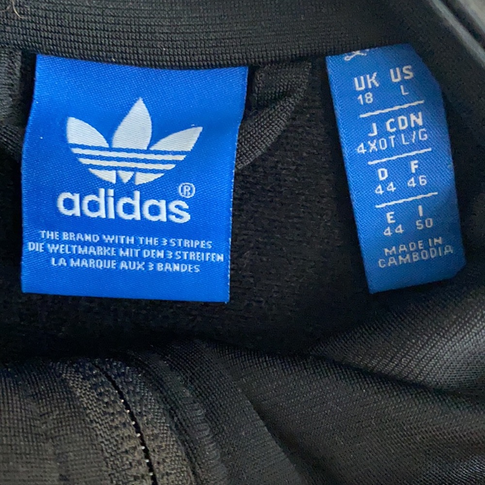 Black adidas track suit jacket. - Picture 3 of 4